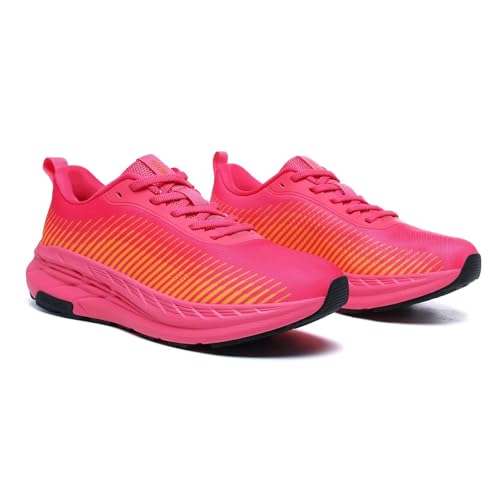 Image of GSLMOLN Women's Non-Slip Fashion Walking Shoes Breathable Mesh Tennis Gym Sneakers