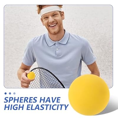 SUPVOX 4Pcs High Elastic Training Balls 2.16In Rebound Sports Balls for Indoor Outdoor Squash Practice and Reflex Agility Drills