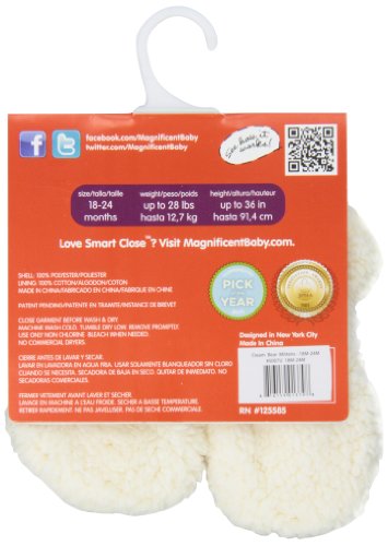 Magnificent Baby Magnetic Smart Little Bear Fleece Mittens Cream 6-12 Months #TOP1