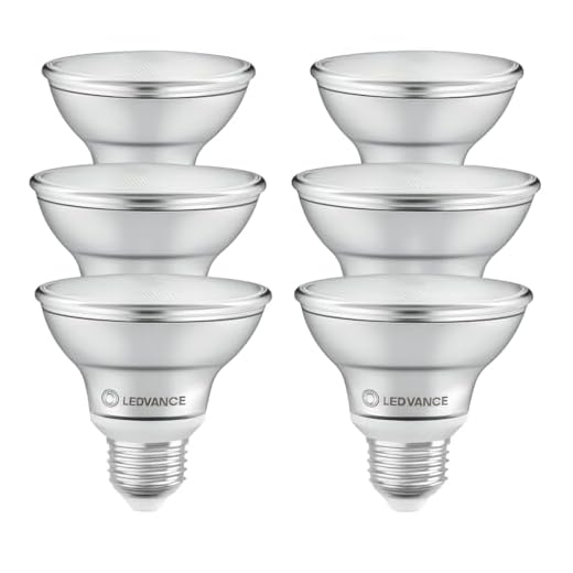 LEDVANCE 6x LED PAR30 Reflektorlampe, Warmweiß, 10W, Dimmbar, PAR30, E27, 75W Ersatz, 220-240V, 6er SPARPACK