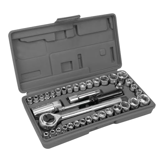 Performance Tool W1173 SAE/Metric 40-Piece SAE and Metric Socket Set, 1/4" & 3/8" Drive