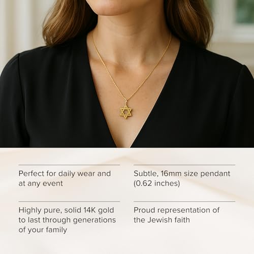 RP 14K Small Yellow Gold Jewish Star of David for Men and Women3