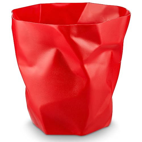 Essey Design Papierkorb Bin Bin, Design Mülleimer für Büro und Bad, 14 Liter, rot