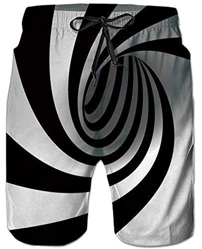 Preisvergleich Produktbild TUONROAD Herren Badehose Schnelltrocknende Boardshorts mit Verstellbarer Zugschnur und Taschen Hawaii Hosen L