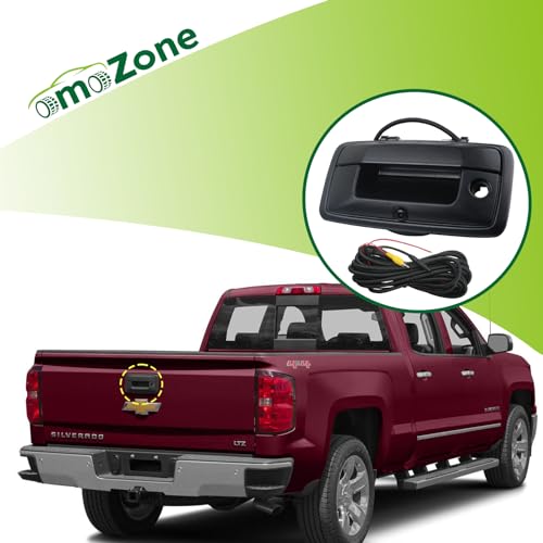 Image of Backup Camera Tailgate Handle Rear View Camera Liftgate Latch Handle with Keyhole Compatible with 2014-2015 Chevrolet Chevy Silverado Sierra 1500 Replaces 23128692