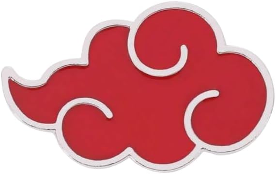 Iconic Crimson Cloud Ninja Aesthetic Brooch and an Trendy Anime Otaku style Enamel Pin for a Fashion Accessory and Cosplay Gift & Merch