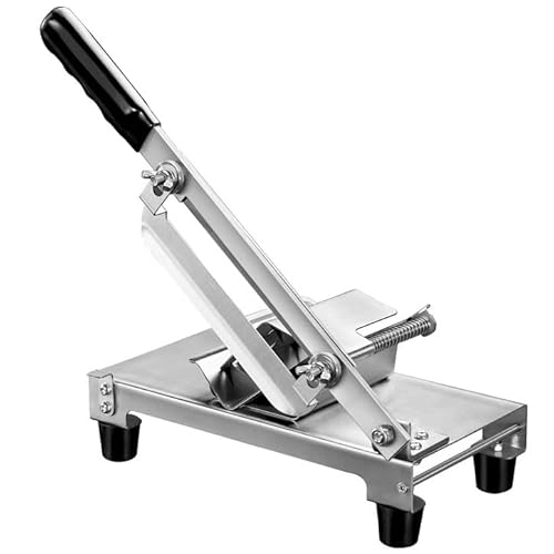ZAIED Manual Frozen Meat Slicer,Stainless Steel Household Cutter Machine,Meat Cleavers for Home Kitchen for Beef Frozen Meat Vegetables Fruit Beef