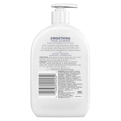 Olay Face Wash Daily Facial Cleanser with Retinol, Peptides and Glycerin, Smoothing and Hydrating Anti Aging Face Wash, Sulfate Free Cream Cleanser for Mature Skin, Daily Use, 16 Oz