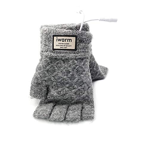 Offeree USB Heated Gloves Mitten for Women Men Half Hands Warm Laptop Gloves