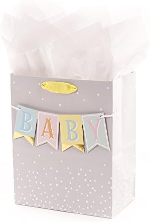 Hallmark 9″ Medium Baby Gift Bag with Tissue Paper
