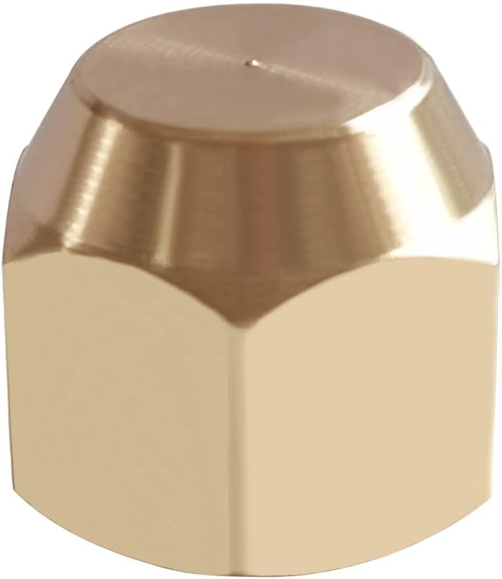 ~ Brass 1/2" Female Flare Cap SAE 45 Degree Tube Fitting Outer Hex Thread Socket Plug Gas Fittings (Pack of 5)(1/4" Flare,Male Thread)