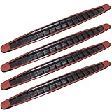 Anxingo Black Front and Rear Bumper Strips, Carbon Fibre Texture, 4-Piece Scratch-Resistant Protective Set, Suitable for Most Vehicles, Covers Key Protection Areas