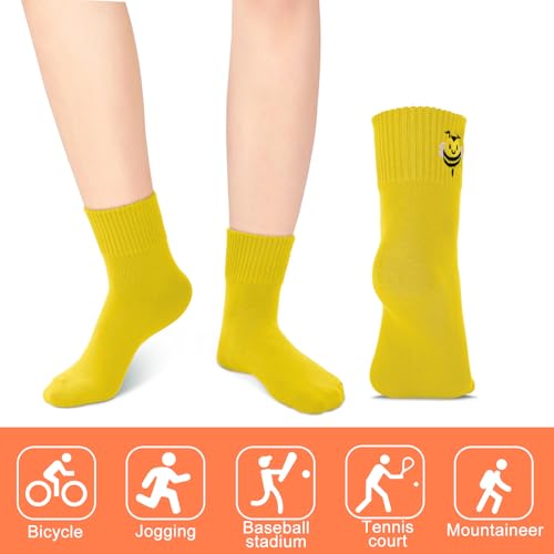 Image of Eurzom 10 Pairs Socks Womens Crew Elastic Ankle Length Cotton Socks Aesthetic Cute Lightweight Low Cut Gifts for Women