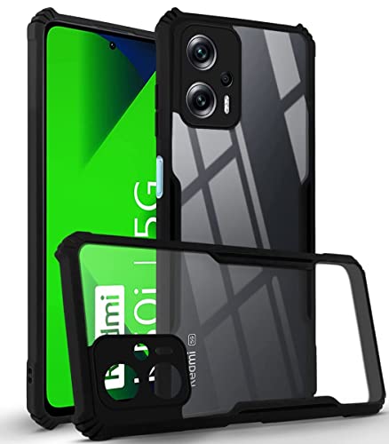 Image of Jkobi Back Cover Case for Xiaomi Redmi K50i (Shockproof with Polycarbonate Clear Panel | Professional Black)