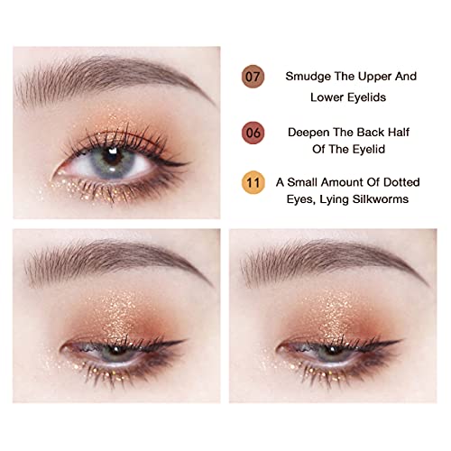 Lamuseland Matte Shimmer Eyeshadow Pallete Long Lasting Glitter Bulk Eye Shadow 12 Colorful High Pigmented Makeup Gift Set For Women Girls (La5002 Maple Leaf) #TOP4