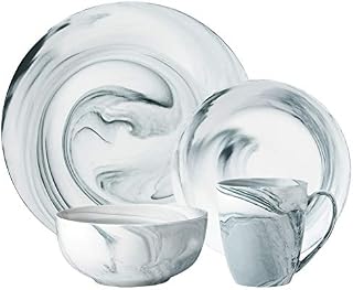 Hoomeet Marble 16 Pieces Dinnerware Set, Service for 4