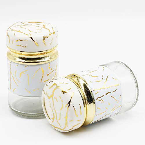 White Glass Adjustable Pour Shaker Set