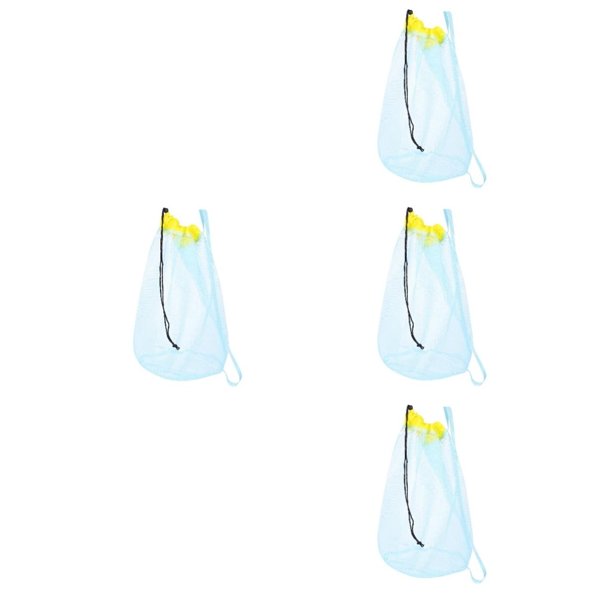 4 Stück Netztasche zur Aufbewahrung von Spielzeug die Einkaufstasche Kinderspielzeug Strandtasche hohle Reisehandtasche Pooltasche für Kinder Tasche mit Kordelzug Polyester VALICLUD