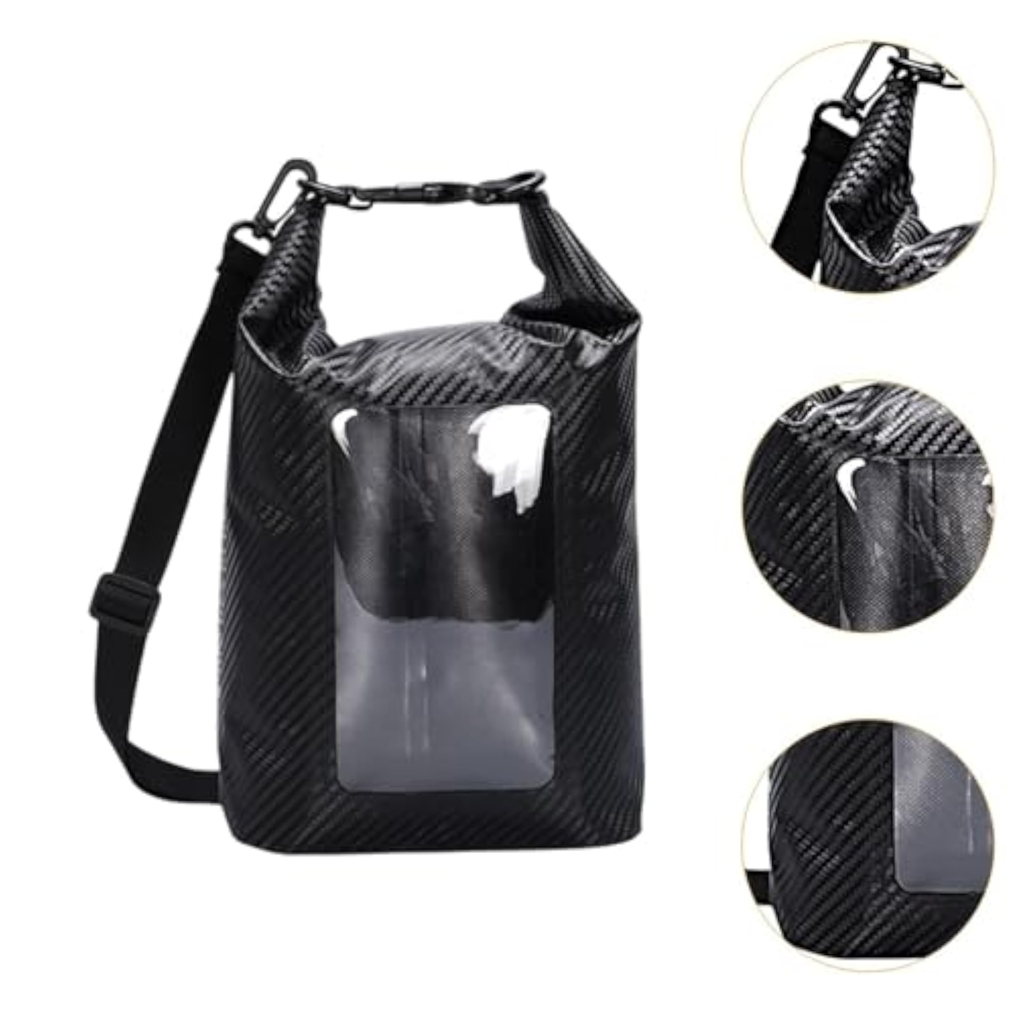 5L Waterproof Outdoor Sack Dry Bag for Trekking, Black