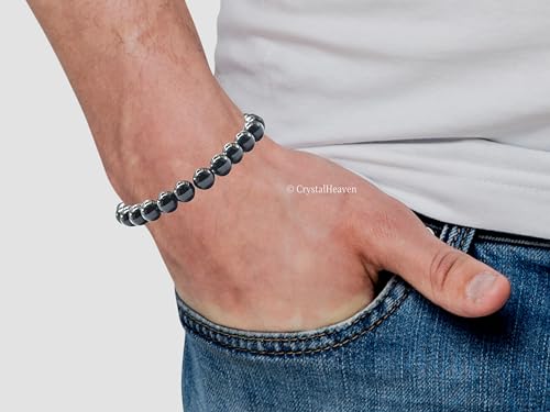 Image of Crystal Heaven Certified Crystal Bracelet for Women Men with Healing Crystal and Reiki Stone - Original Authentic Elastic Beaded Bracelet for Money, Success & Positive Energy