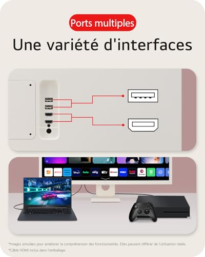 LG MyView Smart Monitor 32SR50F-W Tout-en-Un 32" - Dalle IPS résolution FHD (1920x1080), 8ms GtG 60Hz, HDR 10, sRGB99% (CIE1931), inclinable