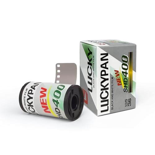 LUCKYPAN ISO 400 35mm Black White Film Classic Grain Traditional Look Everyday Use Beginner Friendly Mixed Lighting 36 Exposures Indoor Outdoor Day Night General Purpose All Around