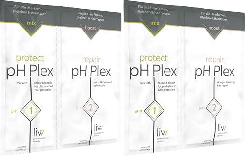 pH Plex 1 protect & 2 repair -Set para el cuidado del cabello. Protección y reparación con color y decoloración | Repara el cabello dañado | Para todo tipo de cabello. Resultados profesionales en casa