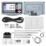 Jecoupoon 2-Axis Digital Display RPM Display Linear Scale Encoder DRO Kit 350mm+700mm for CNC Milling Machine Metal Lathe with Instruction Manual