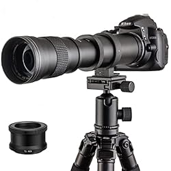 Teleobjetivo Sony A6000 JINTU Teleobjetivo de enfoque manual F8.3 de 420 – 800 mm compatible con cámara Sony E-mount sin espejo a6500 a6600 a6000 a6100 a6300 a3500 a5000 a5100 a6400 NEX- 6T6 T6 740 ES