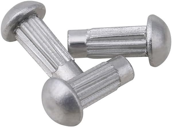 1000PCS/LOT GB827 M2 M2.5 AL Aluminum Half Round Pan Head Knurled Thumb Solid Rivets Hand Knurled Rivets - (Stem Length: M2.5 x 10)