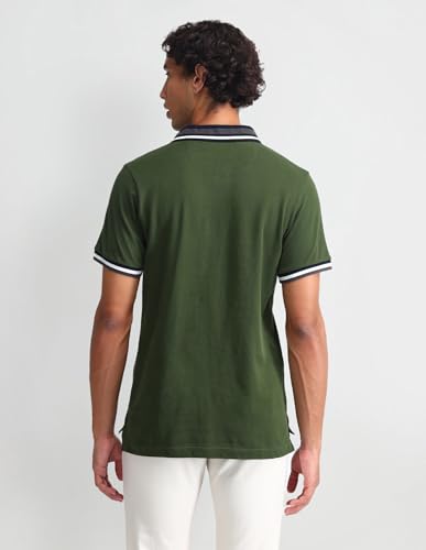 Image of U.S. Polo ASSN. Solid Slim Fit Polo T Shirts for Men - 100% Cotton, Half Sleeves Mens Tshirt