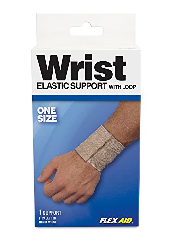 Flex Aid Wrist Support Wrap- Elastic Support With Loop- Wrist Brace For Carpal Tunnel, Arthritis, Tendonitis, Exercise, Weight Lifting, Calisthenics And More- One Size #TOP1