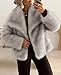 PRETTYGARDEN Womens Winter Coats 2026 Trendy Long Sleeve Furry Faux Fur Jackets Button Lapel Warm Fall Outwear with Pockets (Black Apricot,Small)