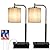 Mafeiyan Set of 2 Touch Control Table Lamp 3-Way Dimmable Bedside Nightstand Lamp with USB Type C Port 1 AC Outlet Desk Lamp with Fabric Shade for Bedside, Office, Dorm(2 Bulb Included)