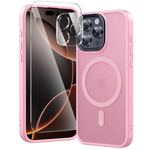 toushion 3 in 1 for iPhone 16 Pro Max Case Matte Pink