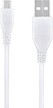 3.3ft White Micro USB Charging Power Cable Cord Compatible with AUVON Dual Channel Unit 20 Modes