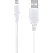 3.3ft White Micro USB Data/Charging Charger Cable Cord Lead Compatible with Auvio Cat. No. 1708961 1708962 1708963 Wireless Bluetooth Headset