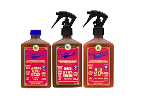 Kit Rapunzel Lola (Shampoo 250ml + Tônico de Crescimento 250ml + Leave-in 250ml)