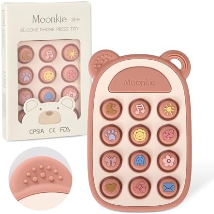 Moonkie Mordedor Bebe, Teléfono de Silicona para Niños, Juguetes ...