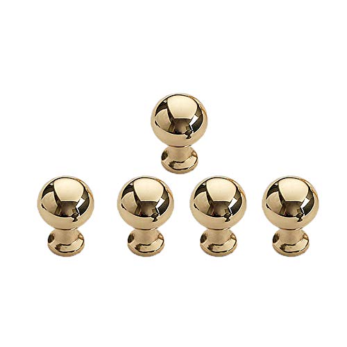 Saf Ndytds Cabinet Knobs - Polished Brass Pull Handle 5 Pack For Kitchen Cupboard Door Bedroom Dresser Drawer Hardware #TOP2