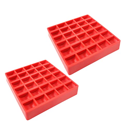 2 cajas plásticas organizadoras para monedas rojo ABS miniatura 1