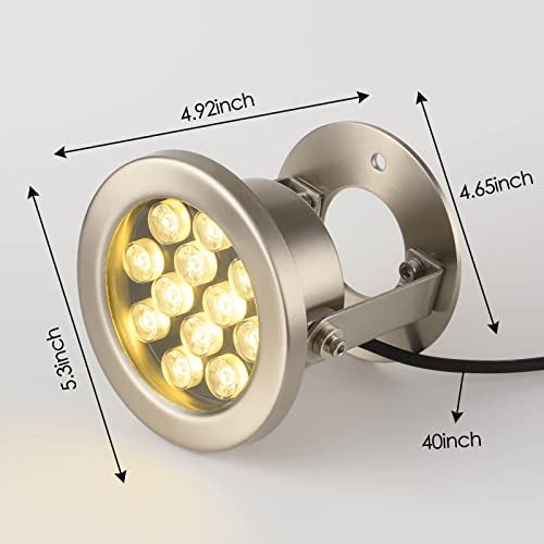 Jsn&Pc Led Underwater Lights 24W Warm White Color Pond Light For Party Swimming Pool Home Garden Fountain Water Rockery Grass Land #TOP2