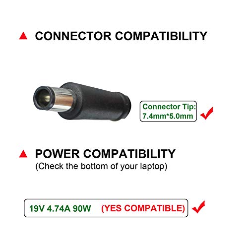 SUNMAL NOVO PA-1900-08H2 Adaptador CA para HP G42 G60 G61 G62 G70 G71 G72 Compaq 2210b 2510p 2710p