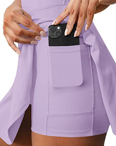 Image of Womens Sleeveless 2-in-1 Athletic Tennis Golf Dress Underneath Workout Active Dresses with Built-in Shorts