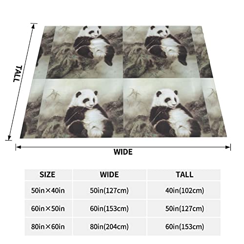 Couverture thermique douce panda contre le froid sur le canapé - 5