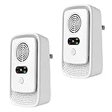 ROLEDY® 2026 Ultraschall Mäuseabwehr, Ultraschall Schädlingsbekämpfer 3 Arbeitsmodi, Dual-Frequenz, Effektiv gegen Mäuse, Ratten, Moskitos, Spinnen, Ameisen – 2 Stück (DE) (weiß)