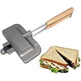 Radsfse Breakfast Sandwich Maker, 4w1h Sandwich Maker, Hot Dog Toaster,Press Bakeware Nonstick Frying Pan Pancake Pan Cooker with Removable Handle for Breakfast Pancakes, Omelets, Frittatas and Toast