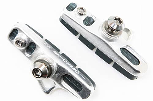 MicrOHERO カーボンリム用 キャリパーブレーキ カートリッジ式 CNCアルミ合金ハウジング シマノ/スラム互換 ロード用 ブレーキシュー BC-M590VC (シルバー)