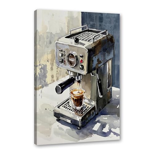 Affiches encadrées de café aquarelle pour mur de salle à manger