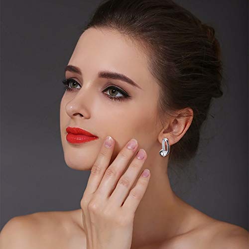 Boucles d'oreilles argent 925 et spinelle noire de mariage - 3